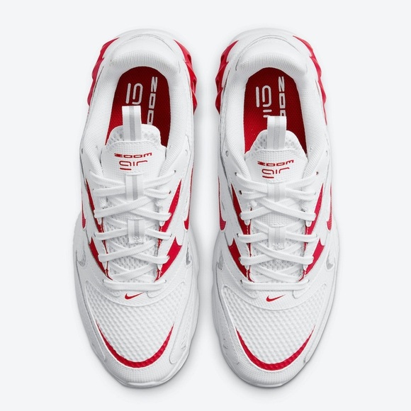 Nike Zoom Air Fire White/University Red Sneakers 9 - Picture 4 of 11